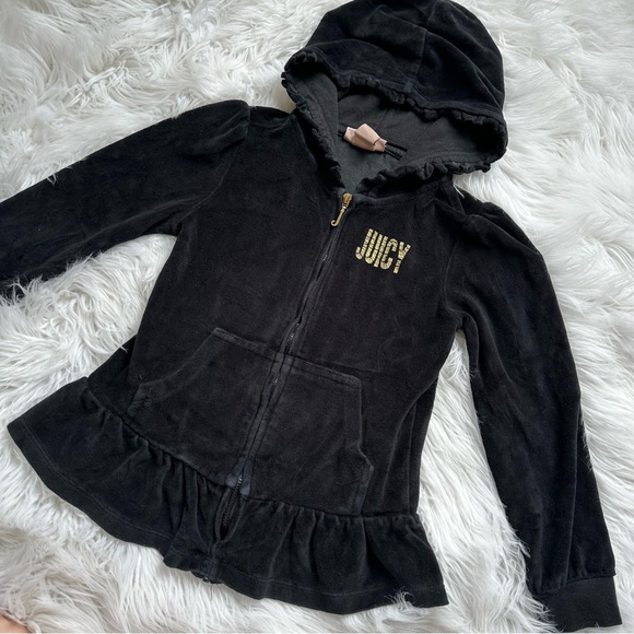 Juicy Couture • Kids Ruffle Bling Velour Track Jacket - Picture 12 of 12
